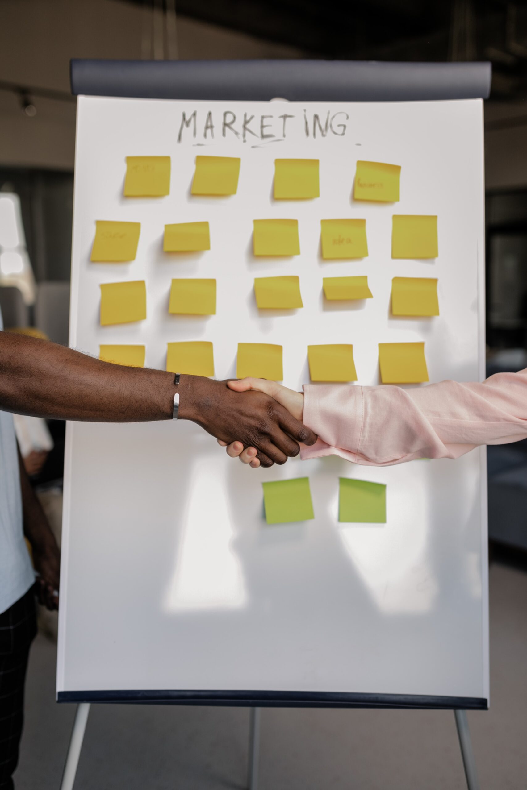 Handshaking Business Deal using White Board