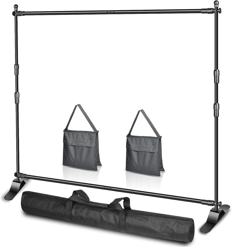 MART 10 x 8ft (W X H) Photo Backdrop Banner Stand - Adjustable Telescopic Tube Trade